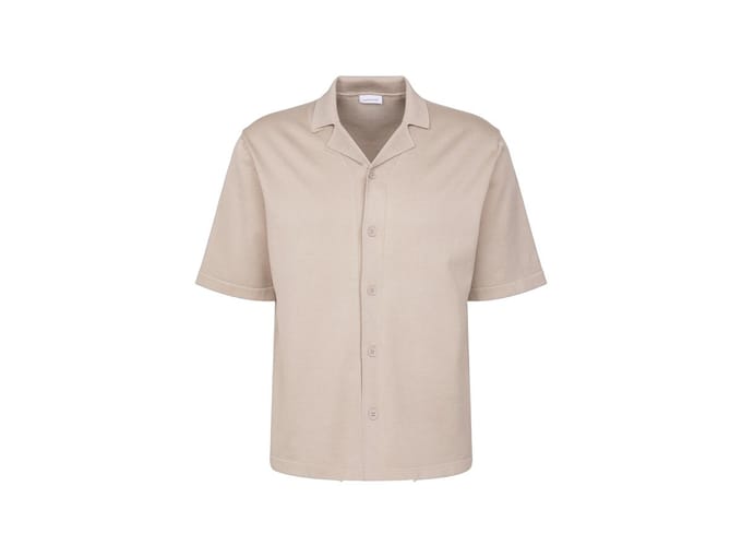 Seidensticker Knitted Hemd - Beige - XXL - Resort Shirt