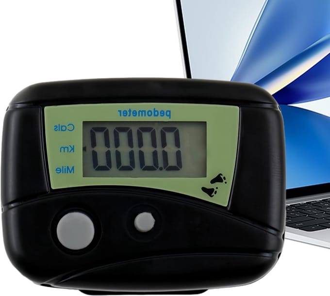 Draagbare Stappenteller - Mini Teller - Fitness Training - Realtime Gegevens - 5 x 4 cm - Zwart