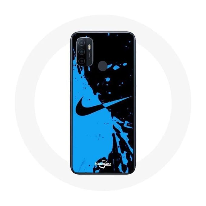 Hoesje Oppo A53 Nike Logo Blauw en Zwart