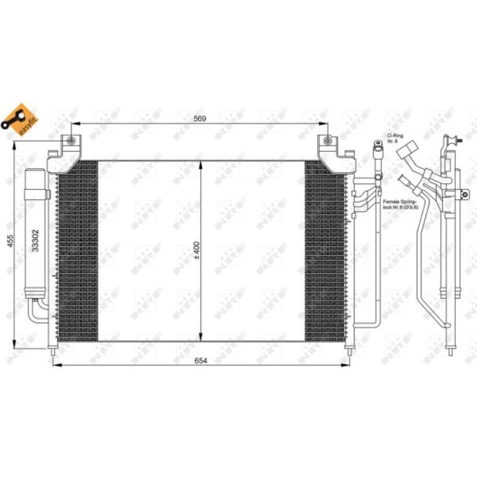 Condensor, airconditioning NRF 35881