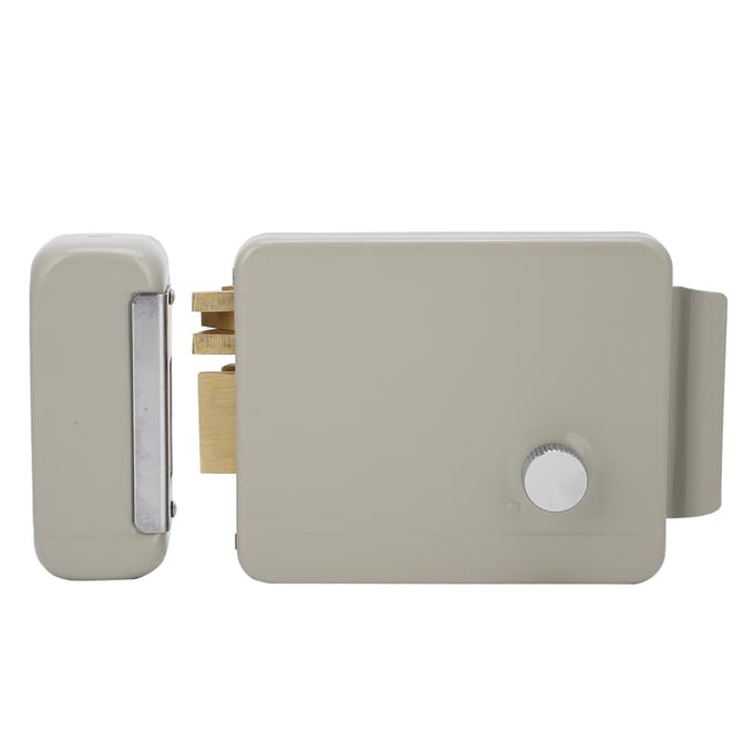 Kit de gâche électrique pour contrôle d'accès communautaire 2 voies parlantes 2 ?Fil Électromagnétique gray