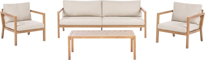 ONETA - Loungeset 5-zits - Lichtbruin - Aluminium