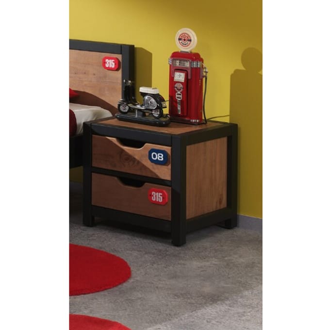 LUCEVI - Alex Kindernachtkastje- Hout - Beige - 50x45x45cm