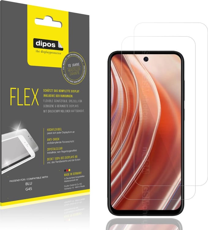 dipos – 2x Beschermfolie geschikt voor BLU G45 | 3D Full Cover Screenprotector | 100% Passend