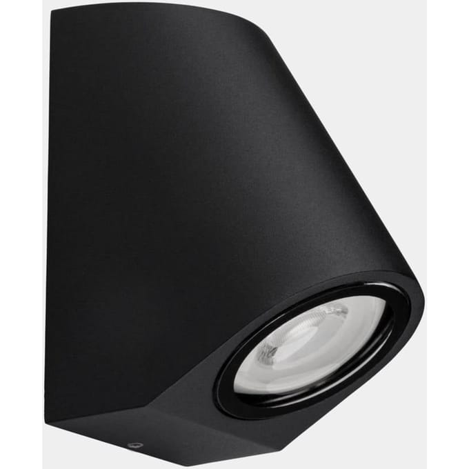 LEDS-C4 Eko Schuine buitenwandlamp, zwart, breedte 7 cm