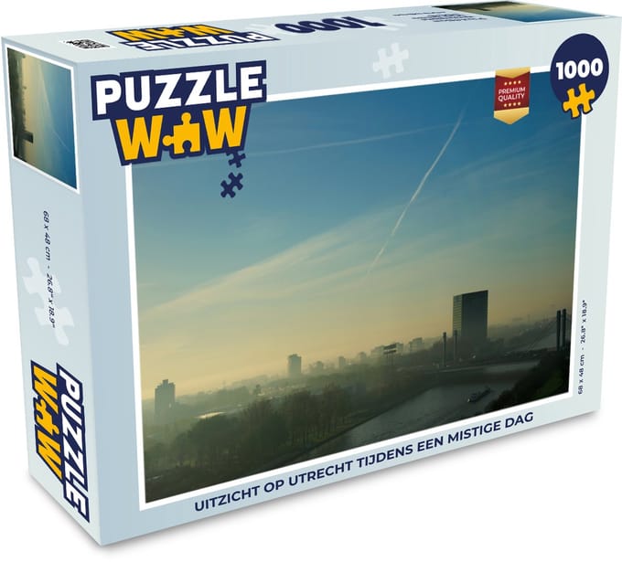 Puzzel Utrecht - Mist - Lucht - Legpuzzel - Puzzel 1000 stukjes volwassenen