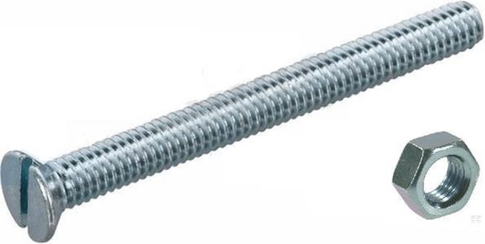 metaalschroeven platkop verzinkt m3x50mm
