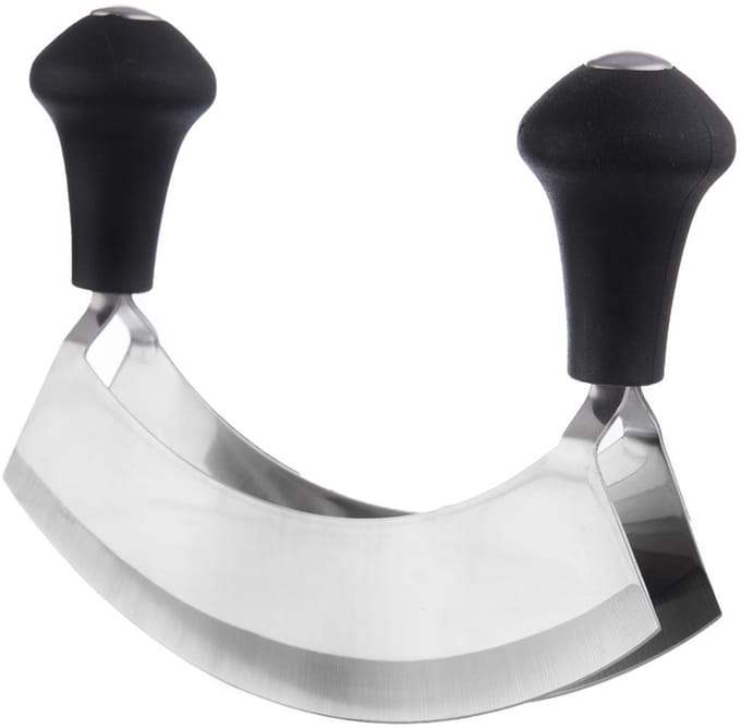 Weegmes Edelstaal 17 cm - Kruidenmes - Kruiden - Kruidensnijder - Kruidenhakker