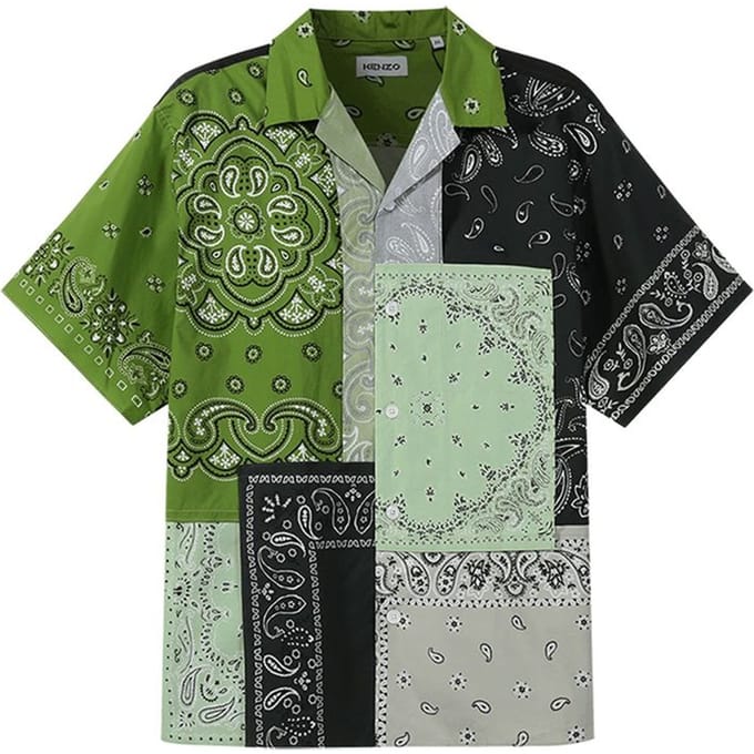 Kenzo Bicolor Katoenen Korte Mouwen Shirt