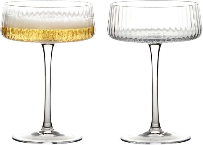Omgoods - Elegante Champagne Coupes, Set van 2, 250ml