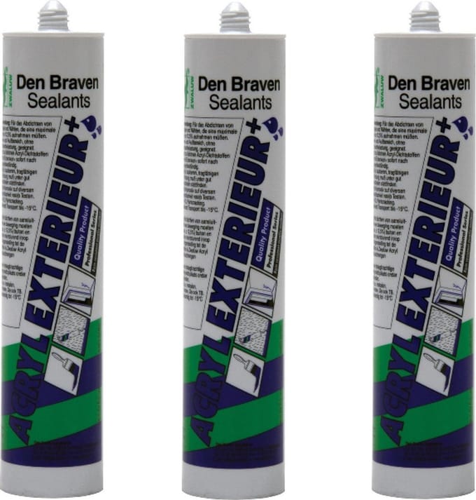 Acrylaatkit Exterieur grijs koker 310ml Zwaluw 3 stuks
