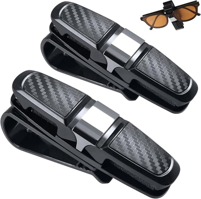 Ronte - Auto Brillenhouder 2 Stuks - Zonnebril Houder - Dubbele Zonnebrilclip.