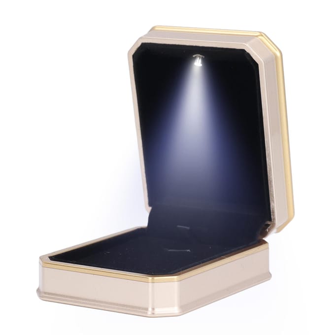 LED Hanger Ketting Geschenkdoos Multifunctionele Flock Sieraden Opberg Display Case voor Thuis gray