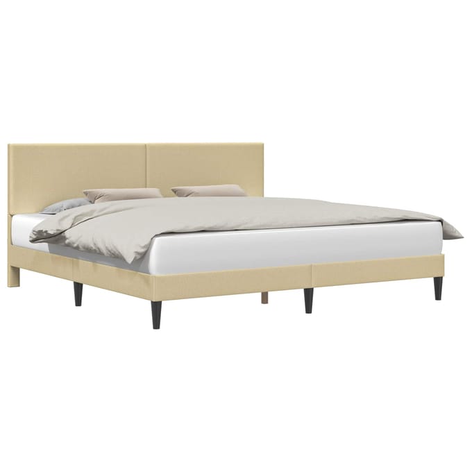 vidaXL - Bedframe - Lichtgroen - Grijs - 180 - x - 200 - cm - Corduroy - stof