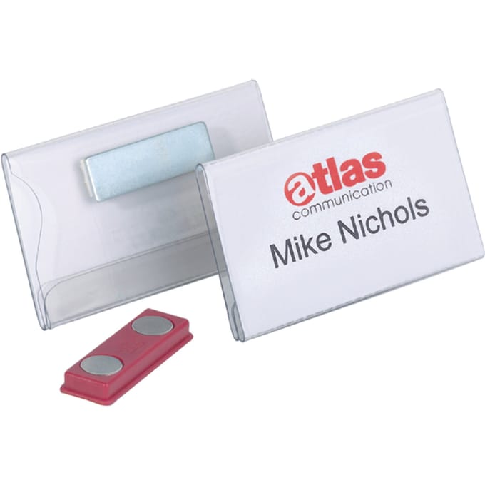 Badge Durable 8116 vlak met magneet 40x75mm