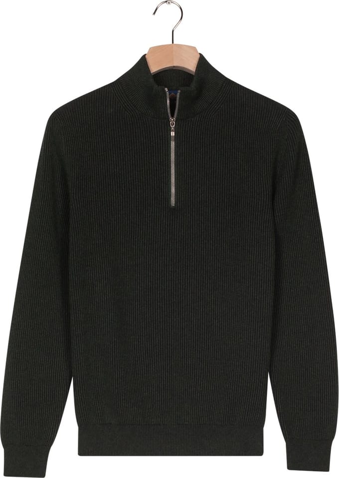Baileys - Heren - Trui - Ribgebreid - Katoenen Pullover - Donkergroen - 528419-795