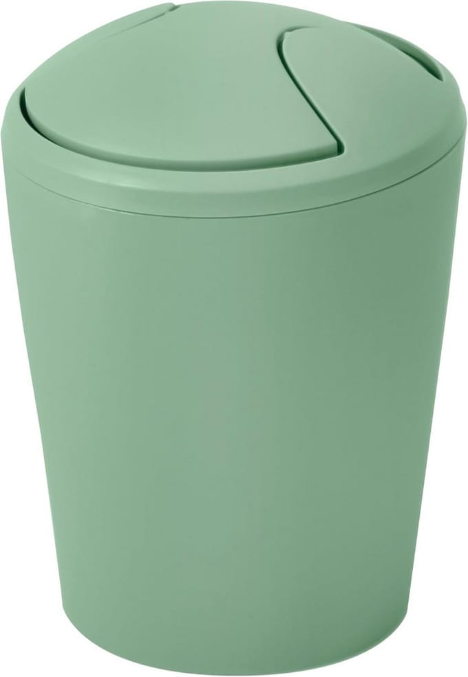 Compacte Afvalemmer 5L met Afneembare Deksel – Modern Design voor Badkamer en Keuken – Muntgroen