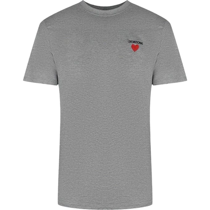 Love Moschino Katoenen heren-T-shirt (Grijs)