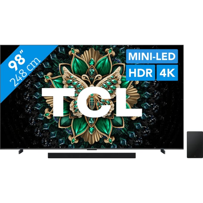 TCL 98" QD Mini-led C61K 4K (2025) + TCL Q75H