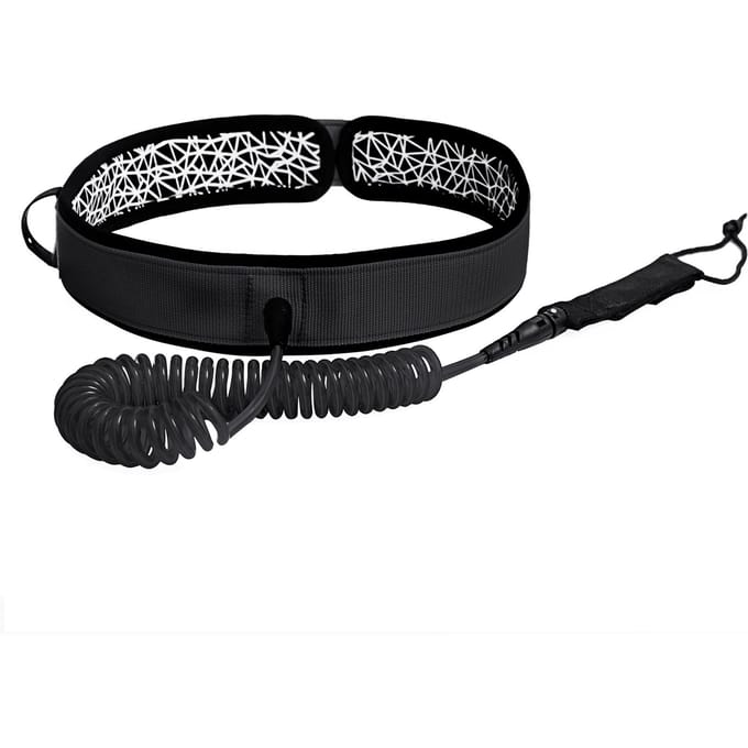 Surfboard Taille Leash 7mm Dik 10ft Gerolde Surf Board Leash SUP Stand Up Paddleboard Leash M zwart