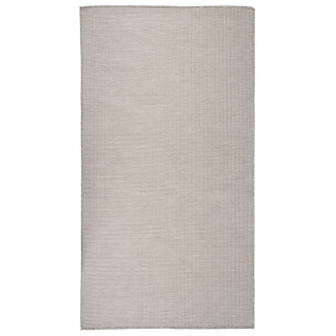 vidaXL - Buitenkleed - platgeweven - 80x150 - cm - lichtgrijs