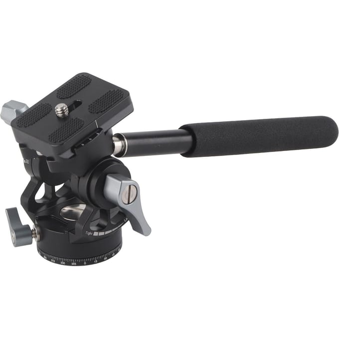 DT 03S SLR Camera Handgreep Hydraulische Statiefkop Aluminiumlegering Waterpas Videokop Draagbare Demping black