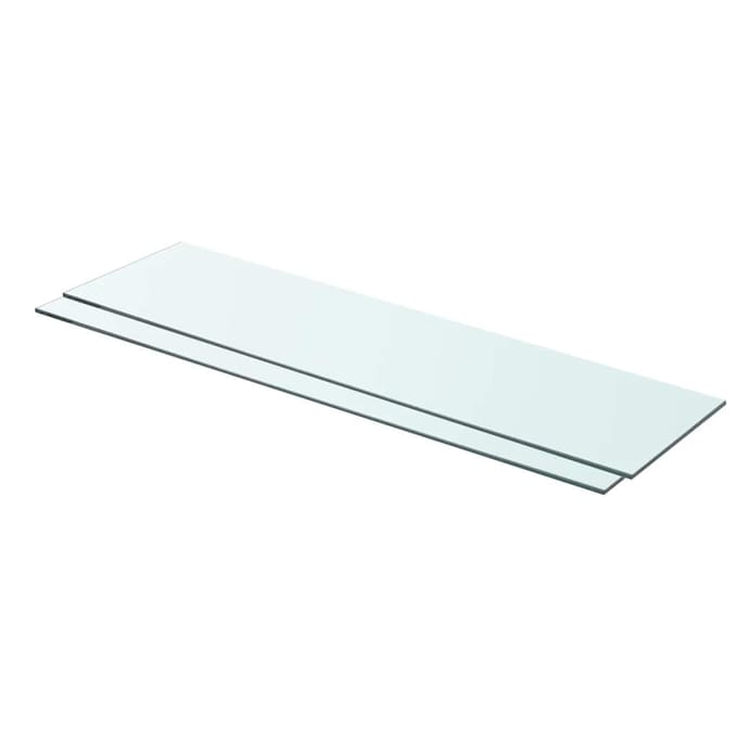 vidaXL - Schappen - 2 - st - 80x20 - cm - glas - transparant