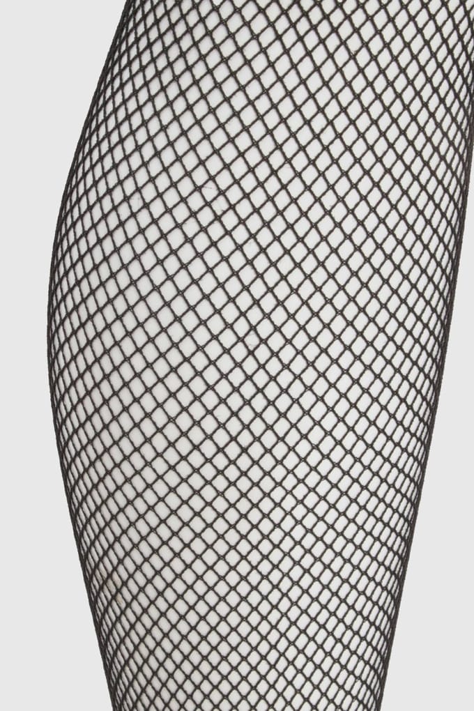 boohoo Dames Zwarte micro visnet panty's