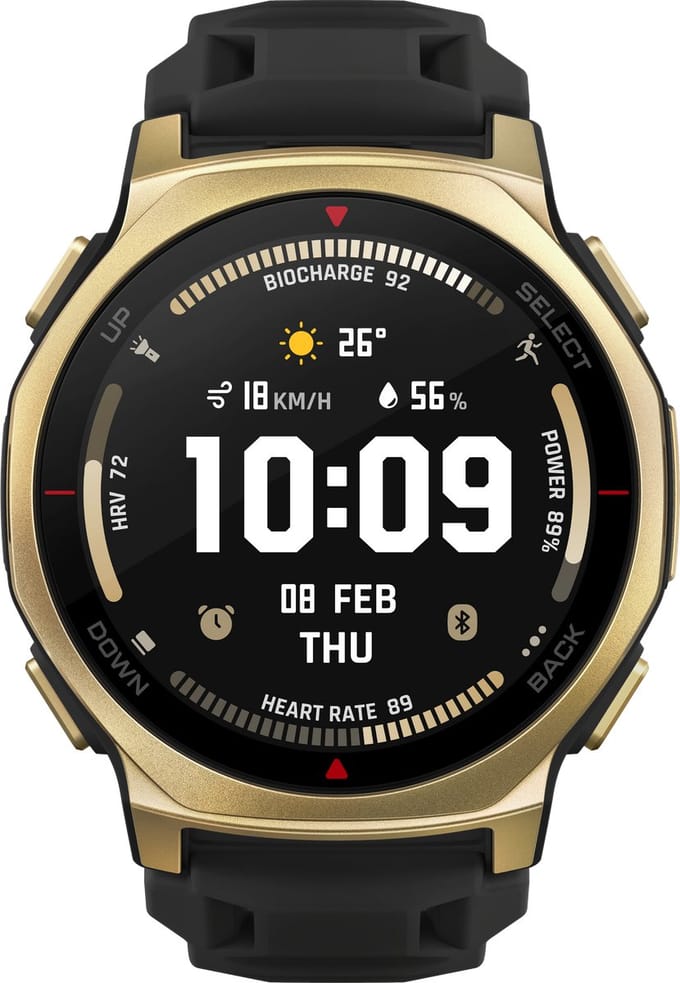 Amazfit T-rex 3 Pro 3,35 cm (1.32") AMOLED 44 mm Digitaal 466 x 466 Pixels Touchscreen Goud Wifi GPS