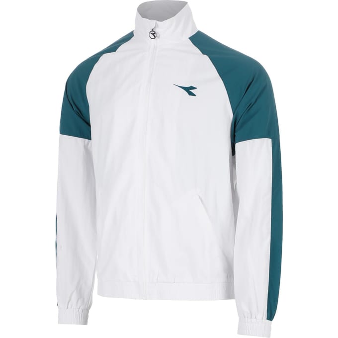 Diadora Match Trainingsjack Heren-wit, petrolblauw