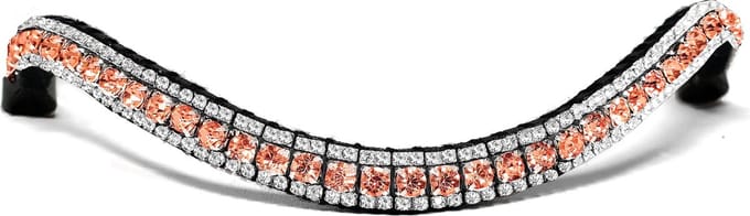 Frontriem Crystal & Rose Gold - Subtile/Pony