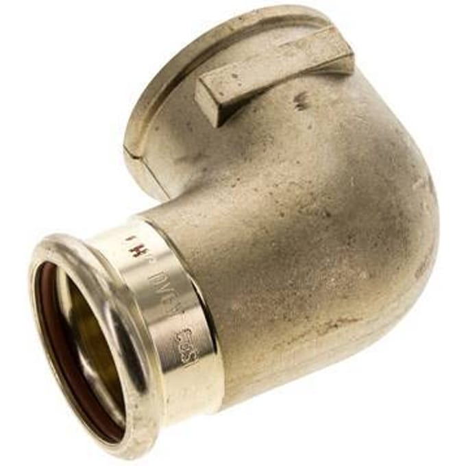 90 graden L-Perskoppeling - 35mm & Rp 1-1/4'' Persmof - Koperlegering
