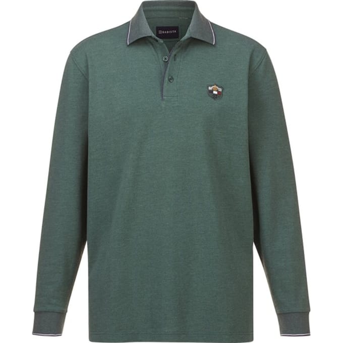 Babista herren Poloshirt Met Lange Mouwen - 48 - groen - Plus Size