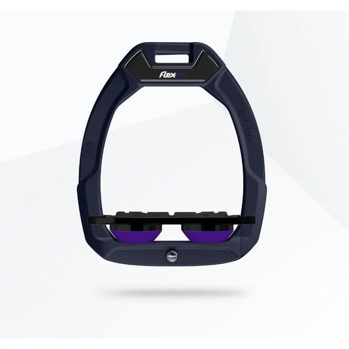 Veiligheidseisen voor het paardrijden Plat Grip Marine/Zwart/Paarse Flex-On Safe-On