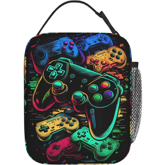 Control All The Things Videogame Controller Lunchtas Draagbare Lunchbox Reiskoelertas Grappige Oxford Thermische Tote Handtassen One Size