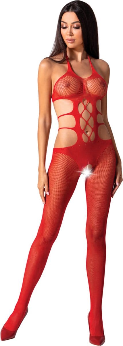 Passion - Woman Bs084 Red Bodystocking One Size