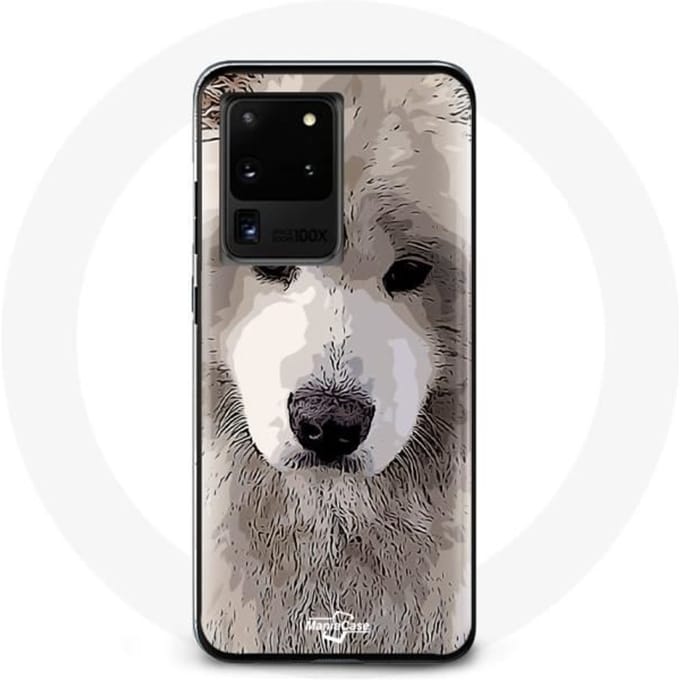 Case voor Samsung Galaxy S20 Ultra Samojeed grijze hondenras grijs