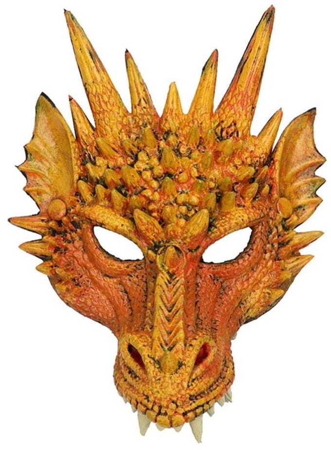 Dailygoody - 3D-drakenmasker - Feestmasker - Creatief ontwerp - Geel