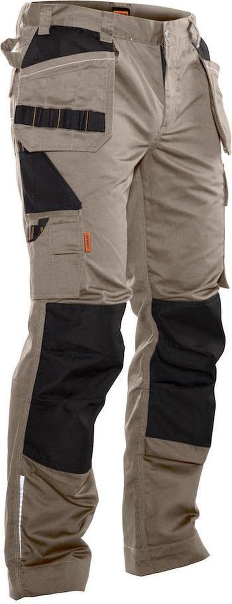 Jobman Practical 2322 Werkbroek Holsterpockets - Mannen - Khaki/Zwart - 48