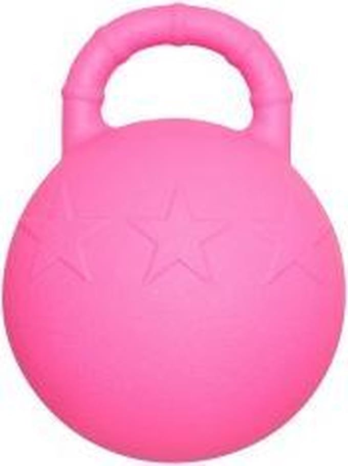RelaxPets - Speelbal - Paard & Hond - Rubber - Handvat - Roze - 25 cm