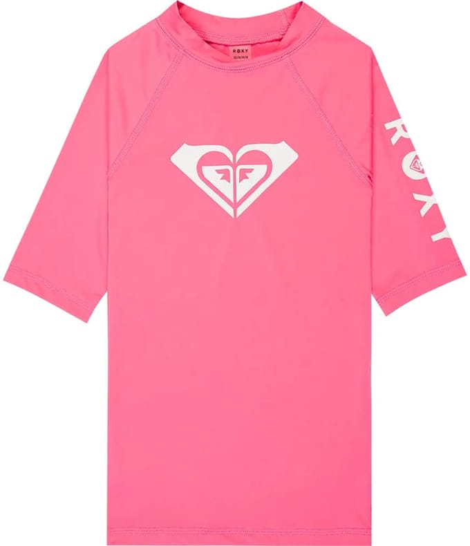 Roxy Ergwr03491 Whole Hearted Korte Mouw Rash Guard Roze 16 Years Meisje