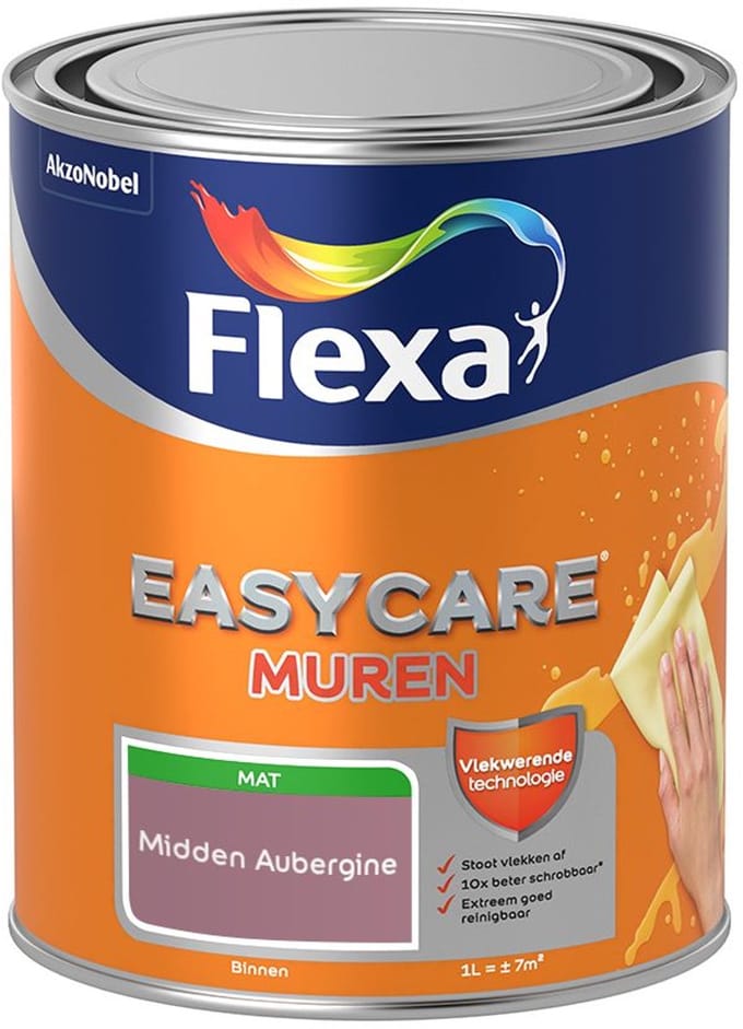 Flexa - Easycare Muren - Midden Aubergine - Mengverf - 1 L