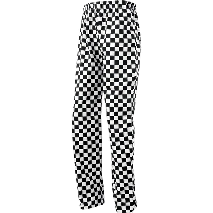 Premier Unisex Adult Essential Chef Broek (Zwart/Wit)
