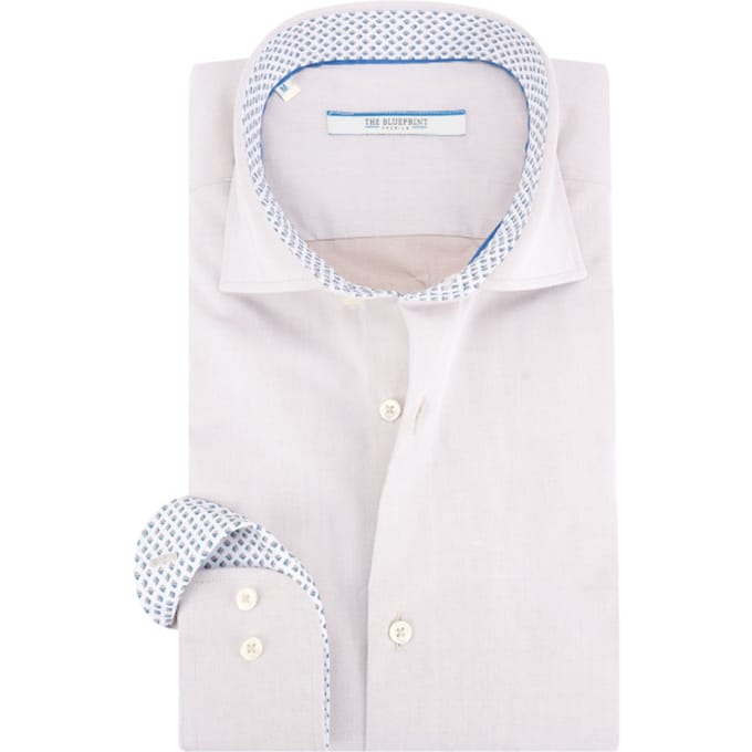 The BLUEPRINT Premium Business Overhemd Beige Heren