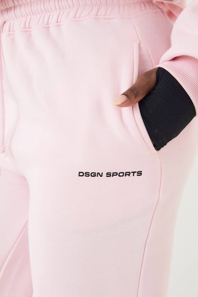 Dames DSGN Studio Sport Rechte Pijp Jogger | Marshmallow Pink | Maat: Large