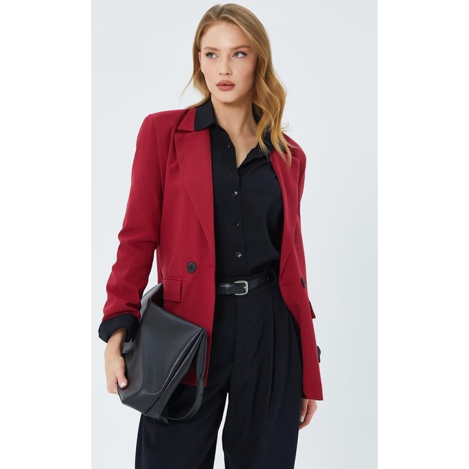 Lange Mouwen Geknoopte Blazer
