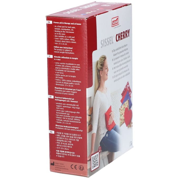 Sissel - Cherry Kersenpitkussen 23 x 26 cm rood