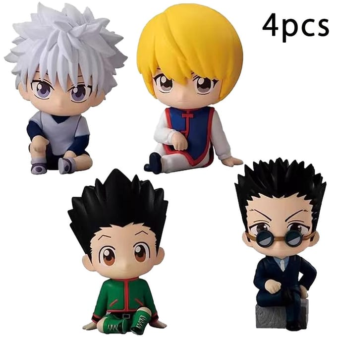 Aixlan GON FREECSS Ensemble de 4/8 Pièces Version Q HUNTER X HUNTER Figurine d'Action en PVC Anime Cadeau de Noël Statue de Collection