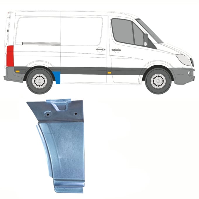 Reparatiepaneel achterspatbord voor Volkswagen Crafter 2005-2017 / Rechts