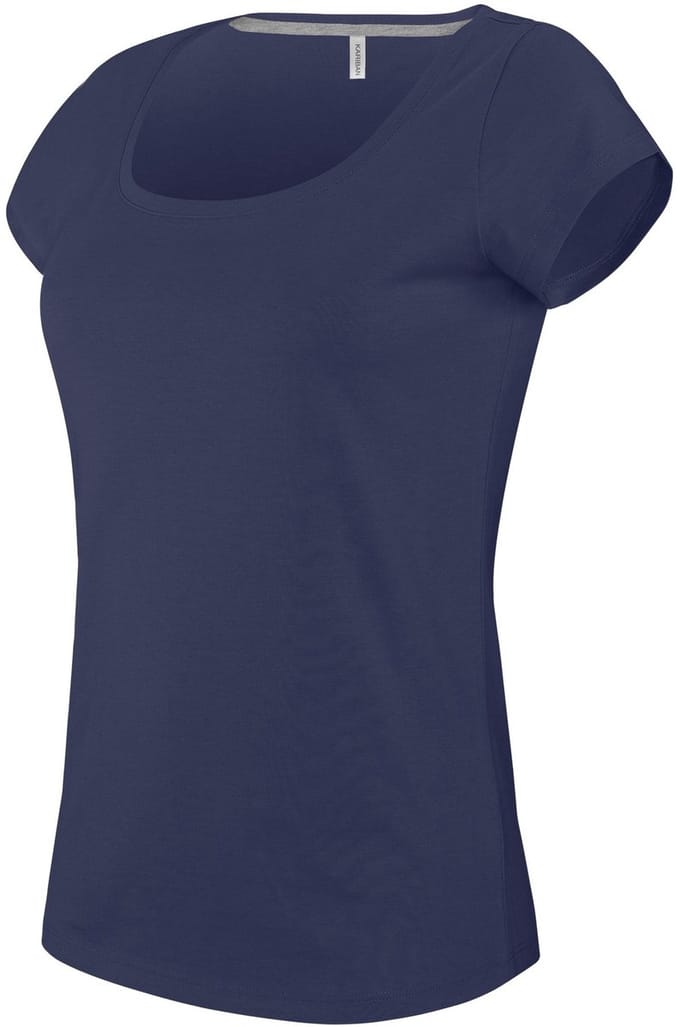 Kariban Dames/Dames Boot Hals T-Shirt met korte mouwen (Tropisch blauw)